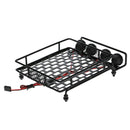 Metal RC Crawler Roof Rack w/ 4 White LED Nightlight for 1/10 HSP RC4WD D90
