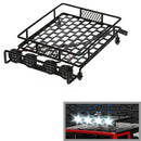 Metal RC Crawler Roof Rack w/ 4 White LED Nightlight for 1/10 HSP RC4WD D90