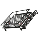 Upgrade Parts Metal Roof Rack 2 White 2 Red LED Light for Traxxas Redcat HSP
