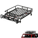 Upgrade Parts Metal Roof Rack 2 White 2 Red LED Light for Traxxas Redcat HSP