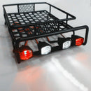 Upgrade Parts Metal Roof Rack 2 White 2 Red LED Light for Traxxas Redcat HSP