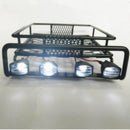 RC Car Accs Roof Rack w/ 4 White LED Lamp Light for 1/8 1/10 RC4WD D90 CC01