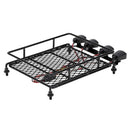 RC Roof Luggage Rack W LED Light Bar for 1/10 1/8 CC01 D90 Axial SCX10 RC4WD