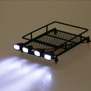 RC Roof Luggage Rack W LED Light Bar for 1/10 1/8 CC01 D90 Axial SCX10 RC4WD