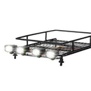 RC Roof Luggage Rack W LED Light Bar for 1/10 1/8 CC01 D90 Axial SCX10 RC4WD