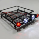 RC Car Parts Roof Rack w/ LED Lights for 1:8 1:10 CC01 RC4WD D90 SCX10 Axial