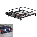 RC Car Parts Roof Rack w/ LED Lights for 1:8 1:10 CC01 RC4WD D90 SCX10 Axial