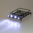 RC Luggage Roof Rack w/ 4 White LED Light Bars for 1/10th Traxxas Redcat HSP