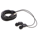 Portable 3.5mm Jack In-Ear Handphone with Earphone Cover Cap Set for Mobile Phone Pad Accessory Black