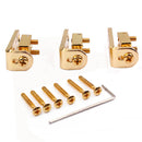 3Pcs Single Guitar Bridge for 3/4/5/6 String Guitar Cigar Box Banjo Parts Gold