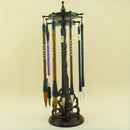 13 Hangers Black Catalpa Wood Chinese Calligrapghy Brush Holder Pen Hanging Stand