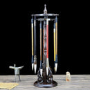 13 Hangers Black Catalpa Wood Chinese Calligrapghy Brush Holder Pen Hanging Stand