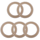 5 Pieces Guitar Rosette Wood Inlaid Soundhole 0.8mm/0.03'' Thickness for Classical Acoustic Guitar Decor Parts