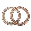 5 Pieces Guitar Rosette Wood Inlaid Soundhole 0.8mm/0.03'' Thickness for Classical Acoustic Guitar Decor Parts