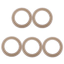 5 Pieces Guitar Rosette Wood Inlaid Soundhole 0.8mm/0.03'' Thickness for Classical Acoustic Guitar Decor Parts