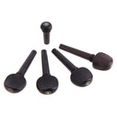 Violin Parts Ebony Wood 4/4 Violin Bridge Chinrest Endpin Fine Tuners Tuning Peg Tailgut Musical Instruments Accessories