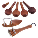 4/4 Violin Jujube Wood Set Tuning Pegs Tuners w/ Screws+Chinrest Replacement