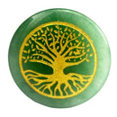 Set of 7 Crystal Engraved Gemstone Palm Stone Reiki Stone for Balance Collectible