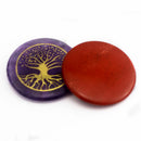 Set of 7 Crystal Engraved Gemstone Palm Stone Reiki Stone for Balance Collectible