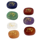 7 Pieces Palm Stones Eye of Horus Engraved Pocket Stones Divination Reiki Gift