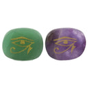 7 Pieces Palm Stones Eye of Horus Engraved Pocket Stones Divination Reiki Gift