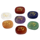 7 Pieces Palm Stones Eye of Horus Engraved Pocket Stones Divination Reiki Gift