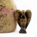 52mm Height Yellow Tigereye Carved Angel Furnishing Article Rock Decoration