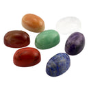 7pieces Oval Reiki Crystal Natural Crystal Egg Stones Polished Engraved House Decorate Crystal Gift