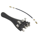 3/3 4/4 Violin AccessoriesTail Rope 12cm+Ebony Tailpiece+Chroem Fine-Tuning