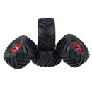 4 Pieces Monster Truck Red Climbing Big Foot Car Rubber Tyre Tires for Kyosho HSP 1:10 Car
