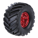 4 Pieces Monster Truck Red Climbing Big Foot Car Rubber Tyre Tires for Kyosho HSP 1:10 Car