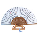 Folding HandHeld Fan Flower Vintage Elegant Dance Wedding Party Kit Blue