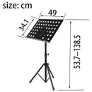 Portable Music Score Music Stand Holder with Tripod Base Mount