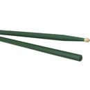 Portable 2 Pieces Maple Wood Drum Sticks Rods for Drummer Replacement Accessory Green