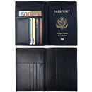 Genuine Leather Passport Holder RFID Blocking Wallet ID Credit Case Travel Accessories