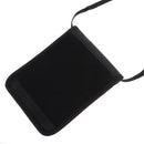Flexible Strap Neck Pouch Passport Money Card Bag Holder Travel Accessory Black