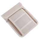 Flexible Strap Neck Pouch Passport Money Card Bag Holder Travel Accessory, Beige