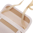 Flexible Strap Neck Pouch Passport Money Card Bag Holder Travel Accessory, Beige