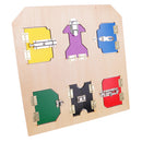 6 Metal Lock Door Board Plate Wooden for Kids Early Learning Educational Toy