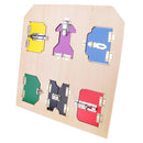 6 Metal Lock Door Board Plate Wooden for Kids Early Learning Educational Toy