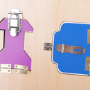 6 Metal Lock Door Board Plate Wooden for Kids Early Learning Educational Toy