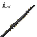 16 Holes Cupronickel Tube C Key Flute with Gig Bag Set Woodwind Instrument Black