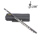 16 Holes Cupronickel Tube C Key Flute with Gig Bag Set Woodwind Instrument Black