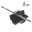 16 Holes Cupronickel Tube C Key Flute with Gig Bag Set Woodwind Instrument Black