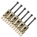 6 Pieces Vintage Tremolo Bridge Locked String Saddle for Electric Guitar Parts Gold