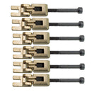 6 Pieces Vintage Tremolo Bridge Locked String Saddle for Electric Guitar Parts Gold