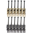 6 Pieces Vintage Tremolo Bridge Locked String Saddle for Electric Guitar Parts Gold