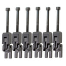 6 Pieces 3 Height Tremolo Bridge Locked String Saddle Double Locking Systyem for Electric Guitar Instrument Parts Replacement Black