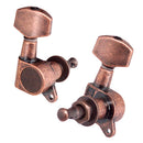 Acoustic Electric Folk Guitar Enclosed Tuning Peg Tuners Key 3R3L Red Copper