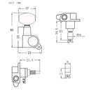 Electric Guitar Parts String Tuners Tuning Pegs for Folk Guitar 6R Accessory